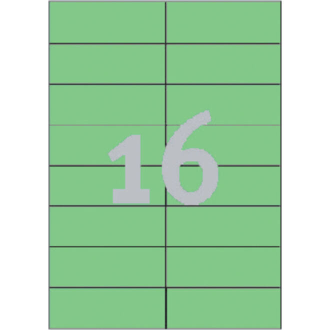 Etiket Avery Zweckform 3454 105x37mm groen 1600stuks
