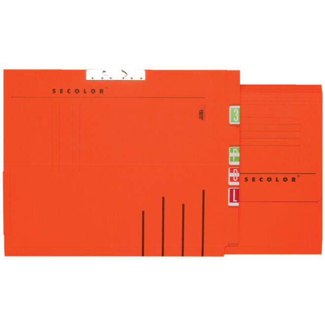 Verzamelmap Djois Secolor A4 lateraal recycled rood