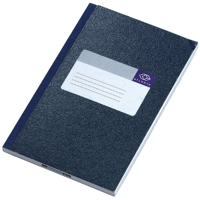 Notitieboek Djois Atlanta gelijmd 165x105mm 128blz blauw