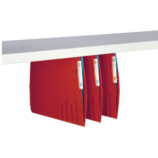 Hangmap Djois Secolor recycled lateraal voor legbord rood