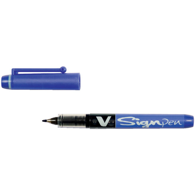 Fineliner PILOT V Signpen fijn blauw