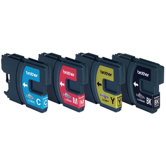 Inktcartridge Brother LC-980VALBP zwart + 3 kleuren