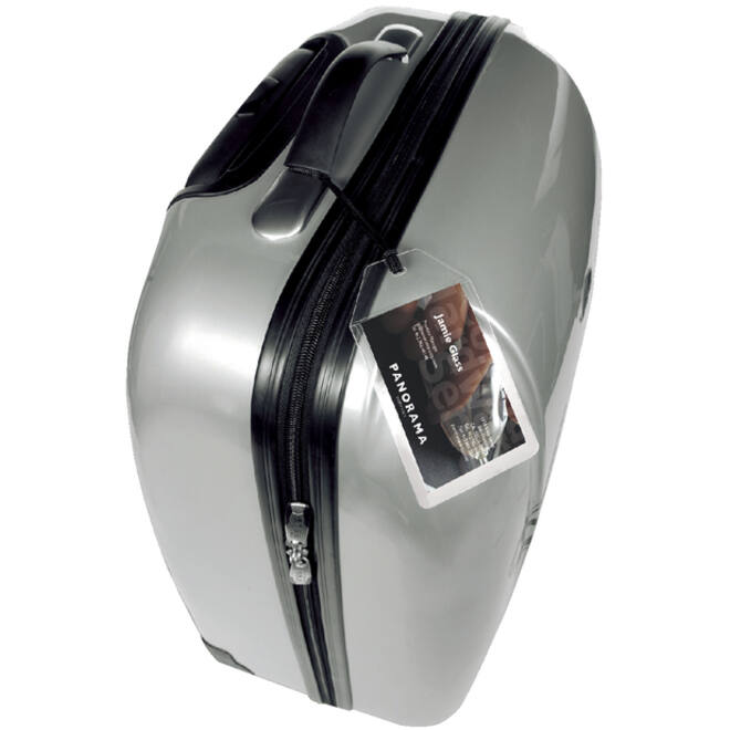 Label bagage Djois 3L 11120 72x123mm met nylonkoord transparant 10 stuks
