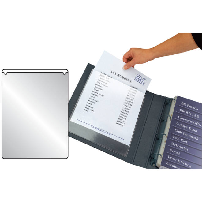 Insteektas Djois U-map 220x305mm zelfklevend PP transparant 10 stuks