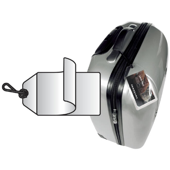 Label bagage Djois 3L 11120 72x123mm met nylonkoord transparant 10 stuks