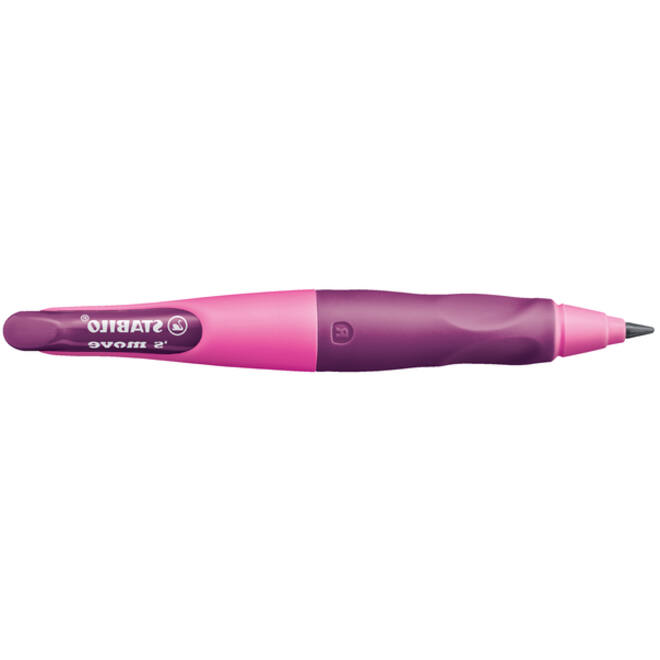 Vulpotlood STABILO Easyergo HB 3.15mm linkshandig roze/lila incl puntenslijper blister à 1 stuk