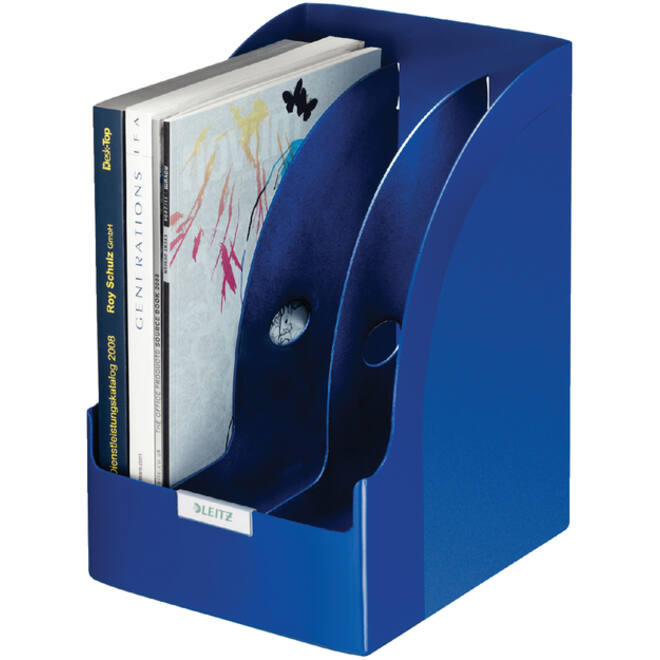 Tijdschriftcassette Leitz Plus jumbo blauw