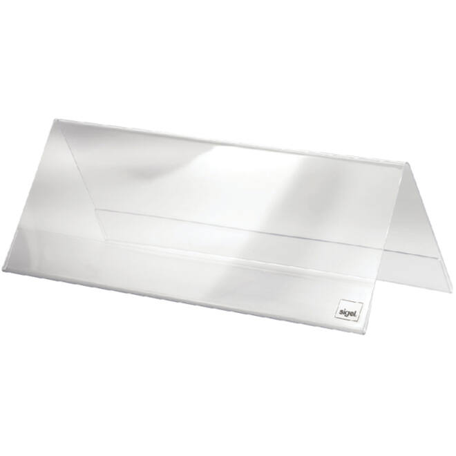 Tafelnaambord Sigel TA130 240x90mm 2-zijdig transparant