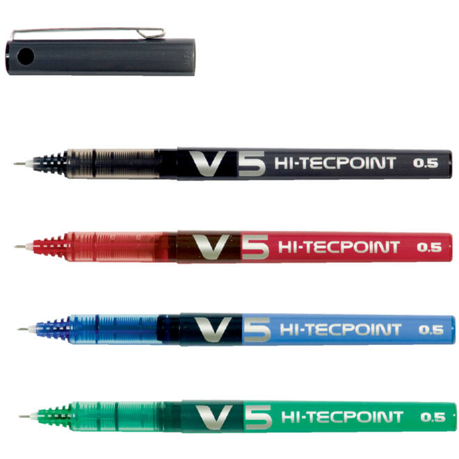 Rollerpen PILOT Hi-Tecpoint V5 fijn blauw