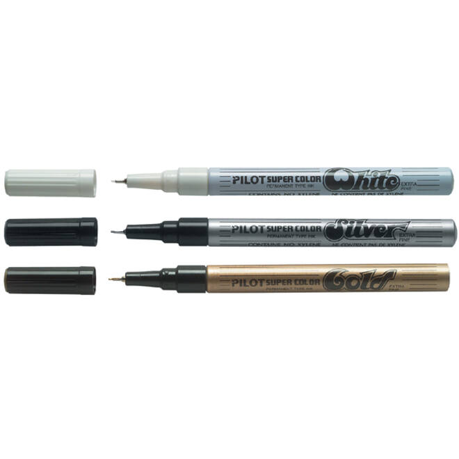 Fineliner PILOT Super Color extra fijn zilver