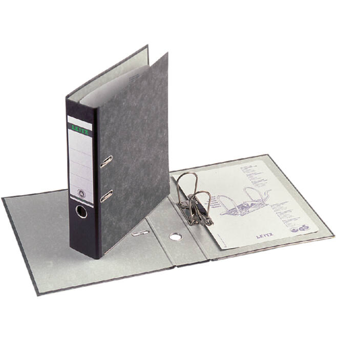 Ordner Leitz 1082 180° 80mm karton folio zwart