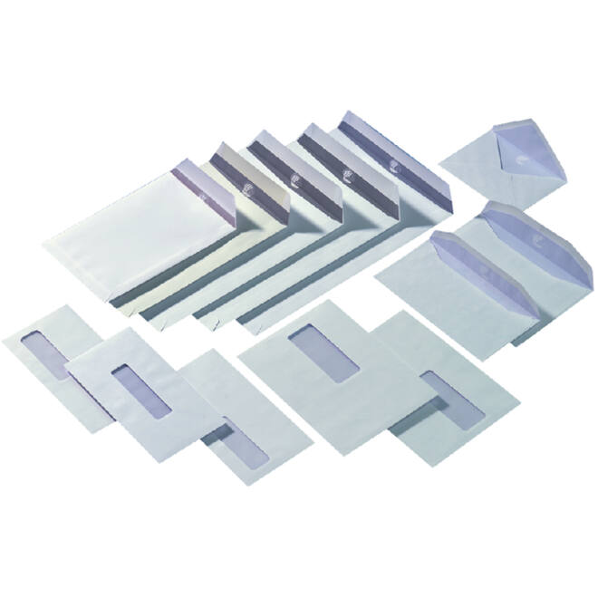 Envelop Quantore 114x229mm venster 4x11cm rechts zelfk 50st