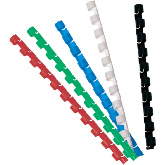 Bindrug GBC 19mm 21rings A4 blauw 100stuks