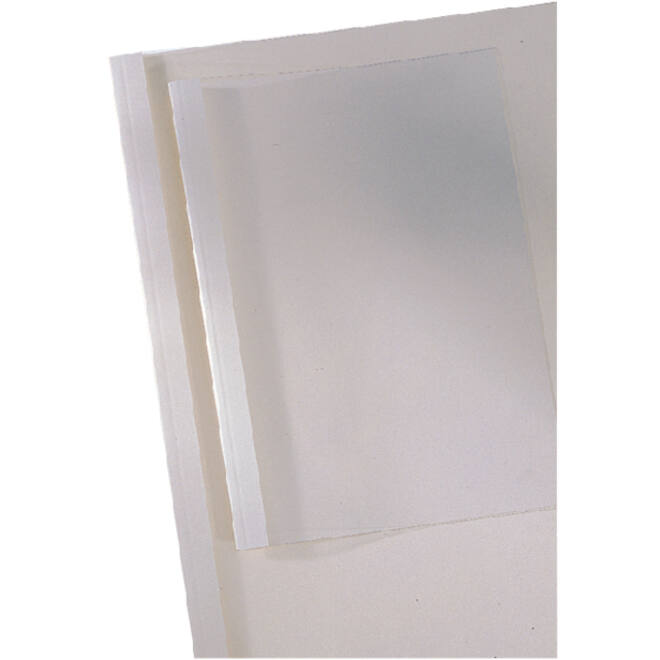 Thermische omslag GBC A4 6mm transparant/wit 100stuks