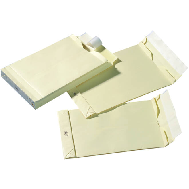 Envelop Quantore monsterzak 262x371x38mm zelfkl creme 125st