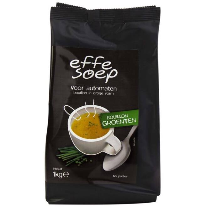 Effe Soep Automatenbouillon Groenten – 1 kg Zak – Ca. 125 Porties – Voor Automaat