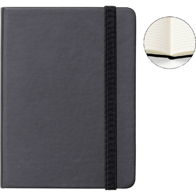 Notitieboek Quantore A6 lijn 192blz 80gr zwart
