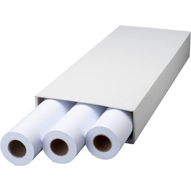 Inkjetpapier Quantore Plot 610mmx50m 75gr 3 rollen