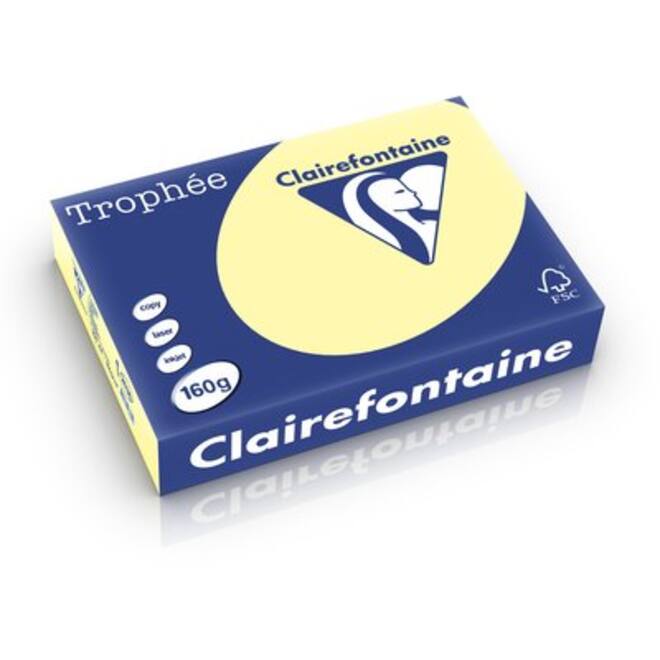 Kopieerpapier Clairefontaine Trophee 80gr A4 geel