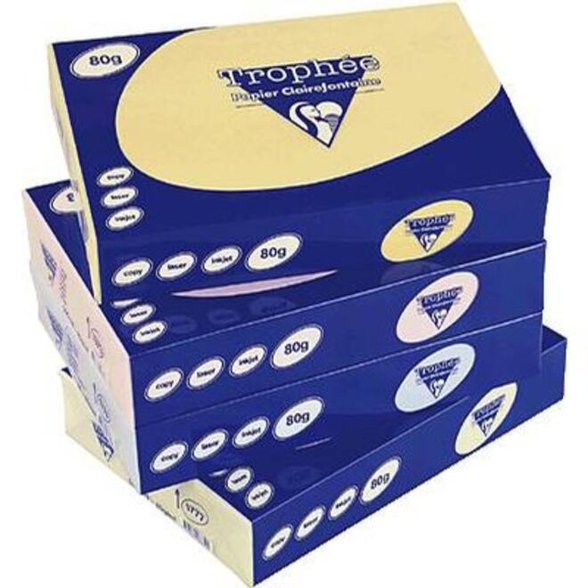 Kopieerpapier Clairefontaine Trophee 80gr koningsblauw A4 1976
