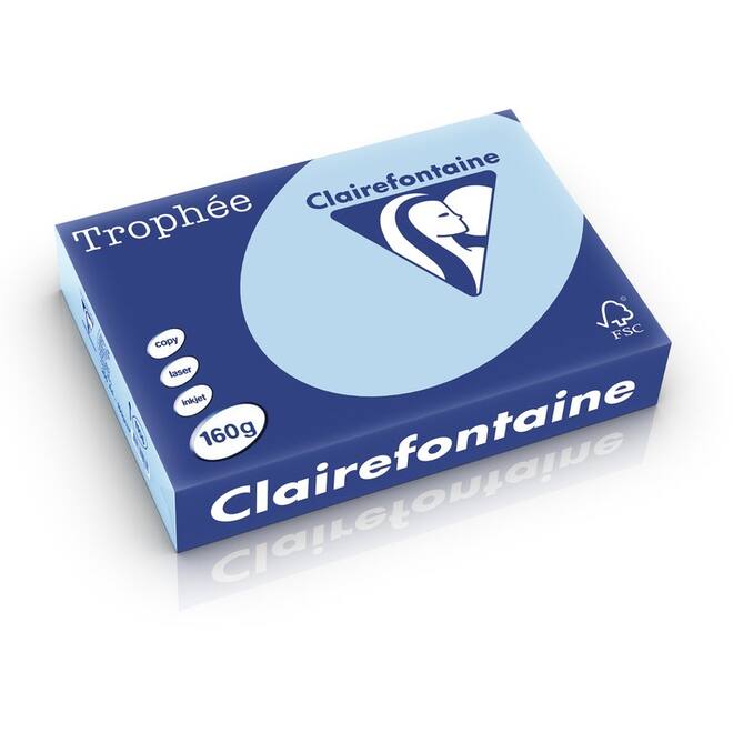 Kopieerpapier Clairefontaine Trophee (BE) A4 120gr blauw 1213