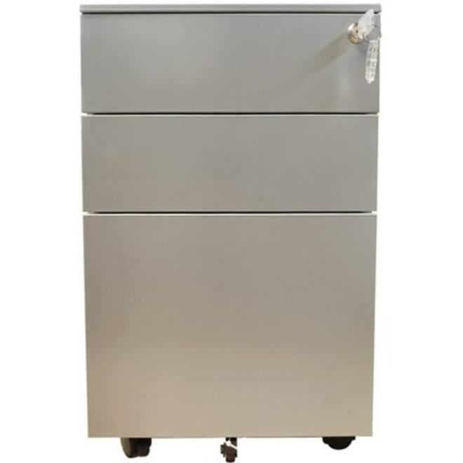 Ladeblok Euroseats 3 lade (2+1) 50x39x60cm op wieltjes grijs