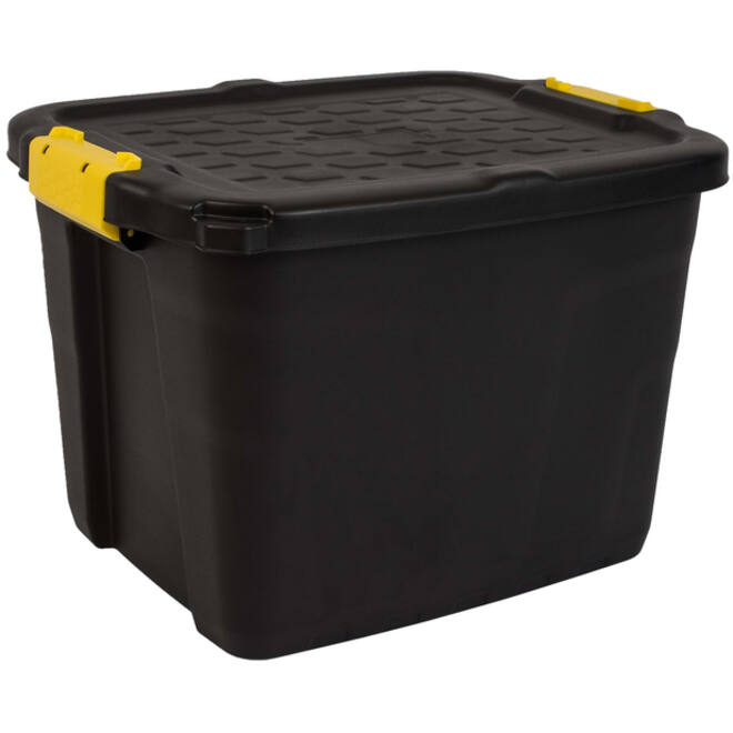 Opbergbox Bankers Box 42 liter met handgrepen robuust zwart