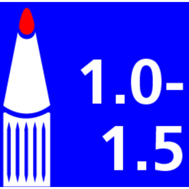 Permanent marker Quantore rond 1-1.5mm zwart