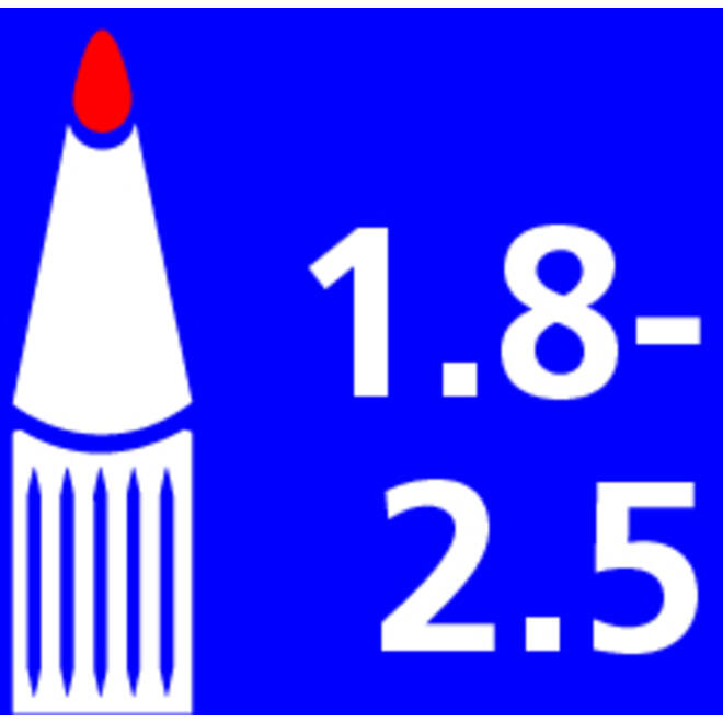 Krijtstift Uni-ball chalk rond 1.8-2.5mm goud