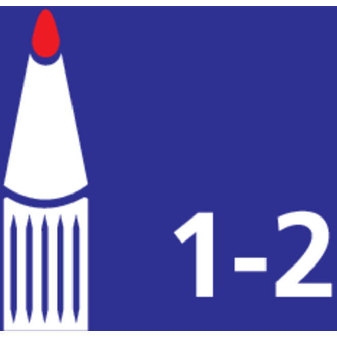 Krijtstift Securit SMA-100 rond ass 1-2mm blister à 4st
