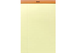 Schrijfblok Rhodia A4 lijn 80 vel 80gr geel