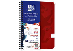 Spiraalblok Oxford Touch A5 lijn 140 pagina's 80gr rood