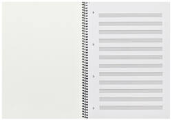Collegeblok Oxford A4+ muziek 4-gaats 100 pagina's 80gr blauw
