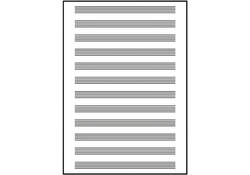 Collegeblok Oxford A4+ muziek 4-gaats 100 pagina's 80gr blauw