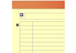 Cursusblok Oxford Orange Notepad A4+ lijn 4-gaats 160 pagina's 80gr oranje