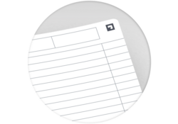 Collegeblok Oxford Office Essentials A4+ lijn 4-gaats 180 pagina's 80gr assorti