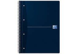 Collegeblok Oxford Office Essentials A4+ lijn 4-gaats 180 pagina's 80gr assorti