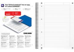 Collegeblok Oxford Office Essentials A4+ lijn 4-gaats 180 pagina's 80gr assorti