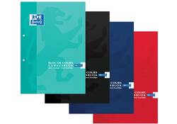 Cursusblok Oxford School A4 lijn 2-gaats 200 pagina's 80gr assorti