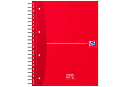 Collegeblok Oxford Office Essentials European book A4+ 4-gaats 120 vel assorti