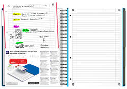Collegeblok Oxford Office Essentials European book A4+ 4-gaats 120 vel assorti