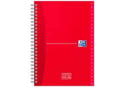 Adresboek Oxford Office Essentials A5 72vel dubbelspiraal assorti