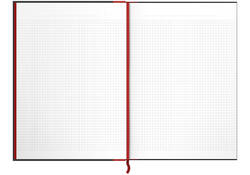 Notitieboek Oxford Black n' Red A4 96vel ruit 5mm