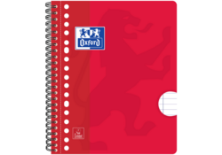 Collegeblok Oxford School A5+ lijn 17-gaats 160 pagina's 80gr assorti
