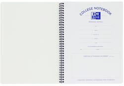 Collegeblok Oxford School A4 ruit 10x10mm 23-gaats 160 pagina's 80gr assorti