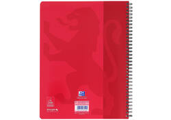 Collegeblok Oxford School A4 ruit 10x10mm 23-gaats 160 pagina's 80gr assorti