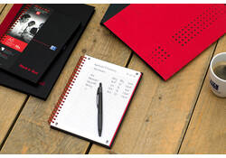 Spiraalblok Oxford Black n' Red A5 lijn 140 pagina's 80gr