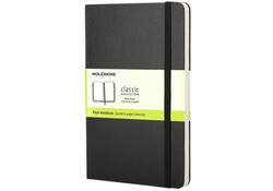 Notitieboek Moleskine pocket 90x140mm blanco hard cover zwart