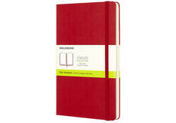 Notitieboek Moleskine large 130x210mm blanco hard cover rood