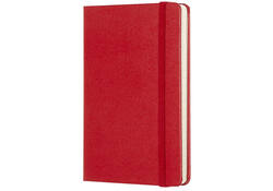 Notitieboek Moleskine pocket 90x140mm lijn hard cover rood